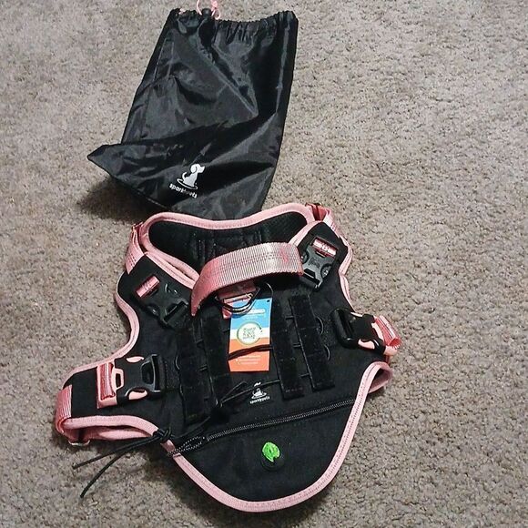 No Pull Dog Harness Heavy Duty Dog Harness Handle and Poop Bag Holder Pocket - Picture 1 of 8